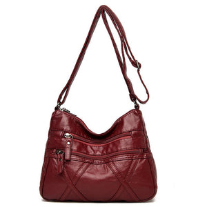 CLASSIC Women Soft Leather Shoulder Bags Multi-Layer Crossbody Bag Luxury Designer Handbag and Purse