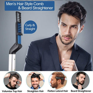 Men Beard Straightener Hair Styler Combs Hair Straightening Flat Iron Multifunctional Quick Hair Styler Ship from USA WAREHOUSE