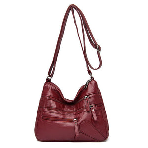 CLASSIC Women Soft Leather Shoulder Bags Multi-Layer Crossbody Bag Luxury Designer Handbag and Purse