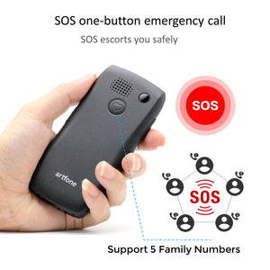 ARTFONE Big Button Mobile Phone for Elderly, Dual SIM, 1400mAh Battery, Unlocked Senior Mobile Phone with SOS Emergency