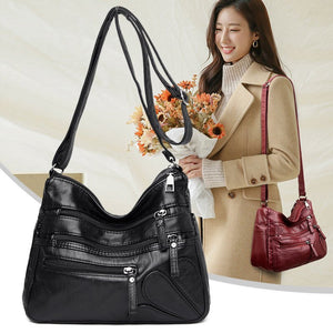 CLASSIC Women Soft Leather Shoulder Bags Multi-Layer Crossbody Bag Luxury Designer Handbag and Purse