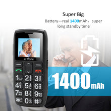 Load image into Gallery viewer, ARTFONE Big Button Mobile Phone for Elderly, Dual SIM, 1400mAh Battery, Unlocked Senior Mobile Phone with SOS Emergency
