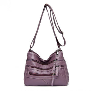 CLASSIC Women Soft Leather Shoulder Bags Multi-Layer Crossbody Bag Luxury Designer Handbag and Purse