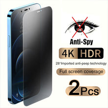 Load image into Gallery viewer, Full Cover Anti-Spy Screen Protector For iPhone 11 12 13 PRO MAX Privacy Glass For iPhone 14 Pro 8 Plus XS Max XR Tempered Glass
