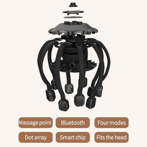 OCTOPUS Electric Head Massager Scalp Massage Instrument With Bluetooth Music Vibration For Relax & Stress Relief Improve Sleep