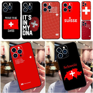 Switzerland Customized Swiss Flag Phone Case For iPhone Full Cover