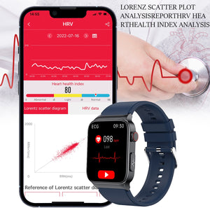 SMART WATCH Non-invasive Blood Glucose Smart Band Blood Pressure Electrocardiogram ECG+PPG Temperature Monitoring