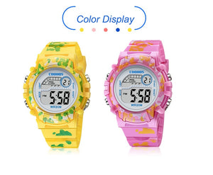 Camouflage Kids Watches LED Colorful Flash Digital Waterproof Clock For Boys Girls Date Week Creative Children's Watch