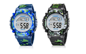 Camouflage Kids Watches LED Colorful Flash Digital Waterproof Clock For Boys Girls Date Week Creative Children's Watch