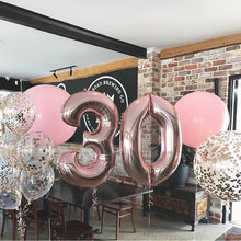 Load image into Gallery viewer, Number Aluminum Foil Balloons Rose Gold Silver Digit Figure Balloon Child Adult Birthday Wedding Decor Party Supplies
