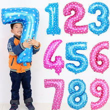 Load image into Gallery viewer, Number Aluminum Foil Balloons Rose Gold Silver Digit Figure Balloon Child Adult Birthday Wedding Decor Party Supplies
