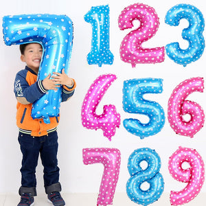 Number Aluminum Foil Balloons Rose Gold Silver Digit Figure Balloon Child Adult Birthday Wedding Decor Party Supplies