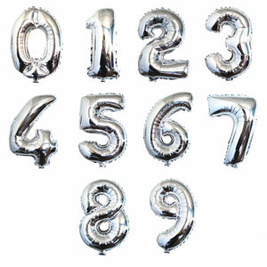 Number Aluminum Foil Balloons Rose Gold Silver Digit Figure Balloon Child Adult Birthday Wedding Decor Party Supplies