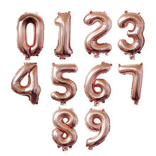 Load image into Gallery viewer, Number Aluminum Foil Balloons Rose Gold Silver Digit Figure Balloon Child Adult Birthday Wedding Decor Party Supplies
