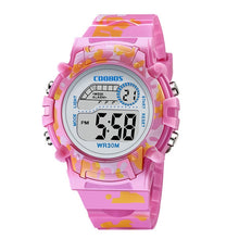 Load image into Gallery viewer, Camouflage Kids Watches LED Colorful Flash Digital Waterproof Clock For Boys Girls Date Week Creative Children&#39;s Watch
