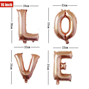 Fancy Pink Happy Birthday party balloons Wedding decorations balloons 16inch Alphabet Foil Letter balloon kids baby shower girl supplies