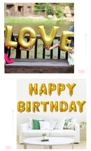 Load image into Gallery viewer, Gold Happy Birthday party balloons Wedding decorations balloons 16inch Alphabet Foil Letter balloon kids baby shower girl supplies
