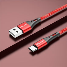 Load image into Gallery viewer, USLION 3A USB Type C Cable Fast Charging Wire for Samsung Galaxy S8 S9 Plus Xiaomi mi9 Huawei Mobile Phone USB C Charger Cable
