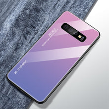 Load image into Gallery viewer, Color Case For Samsung Galaxy S10 S10e S9 S8 Plus Note 8 9 10 S20 Ultra Tempered Glass Cover
