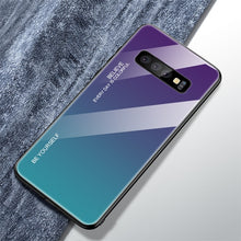 Load image into Gallery viewer, Color Case For Samsung Galaxy S10 S10e S9 S8 Plus Note 8 9 10 S20 Ultra Tempered Glass Cover
