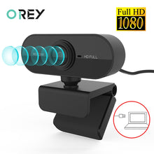 Load image into Gallery viewer, Webcam 1080P Full HD Web Camera With Built-in Microphone USB Plug Web Cam For PC Computer Mac Laptop Desktop YouTube Skype Win10
